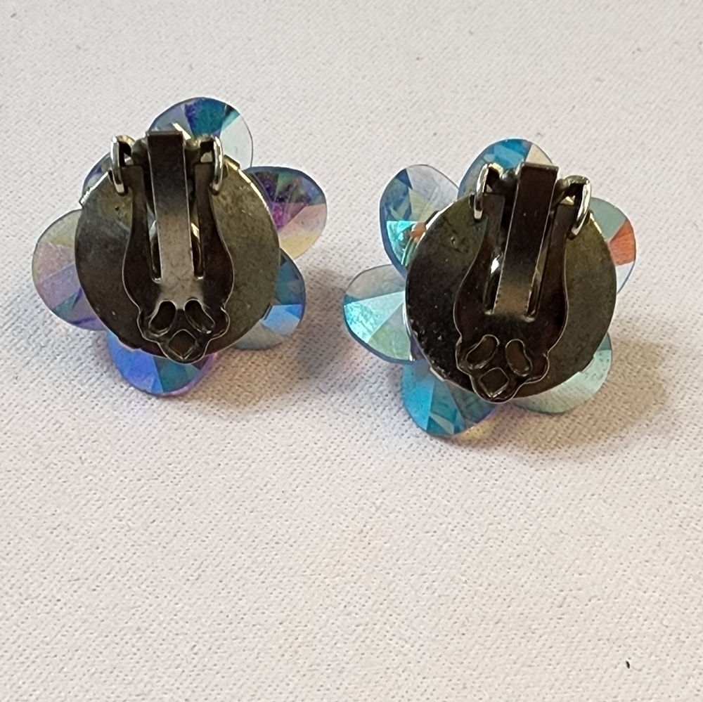SKY BLUE RIVOLI EARRINGS and NECKLACE set - Picture 9 of 10